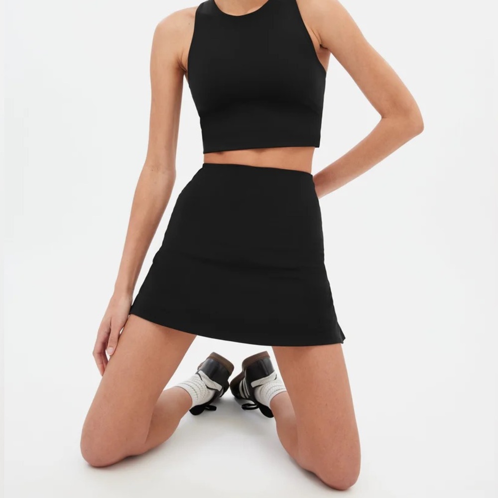 Girlfriend Collective NWT Black Athletic Sport Skort Size Small